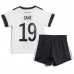 Tanie Strój piłkarski Niemcy Leroy Sane #19 Koszulka Podstawowej dla dziecięce MŚ 2022 Krótkie Rękawy (+ szorty)